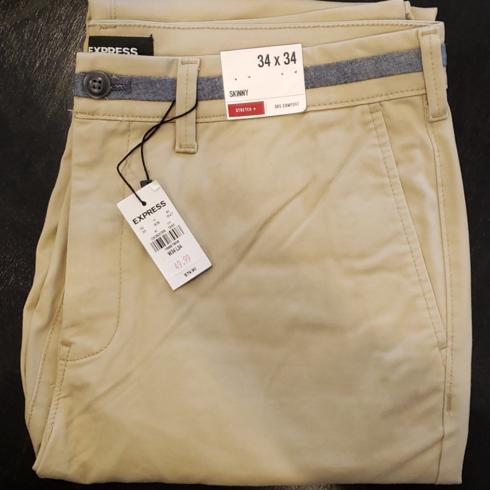 Express mens pants khaki Chino 34x34